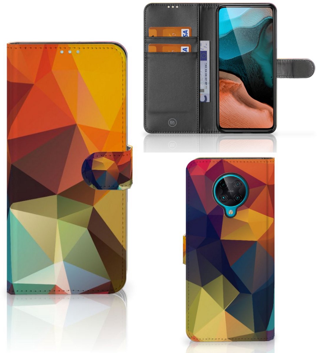 Book Case voor Xiaomi Poco F2 Pro Book Case Polygon Color