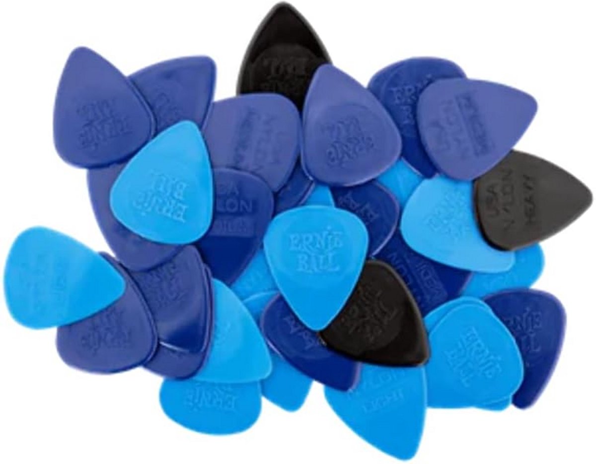 Gemengde Dikte Nylon Plectrums (Dun, Medium, Zwaar) - Zak van 50
