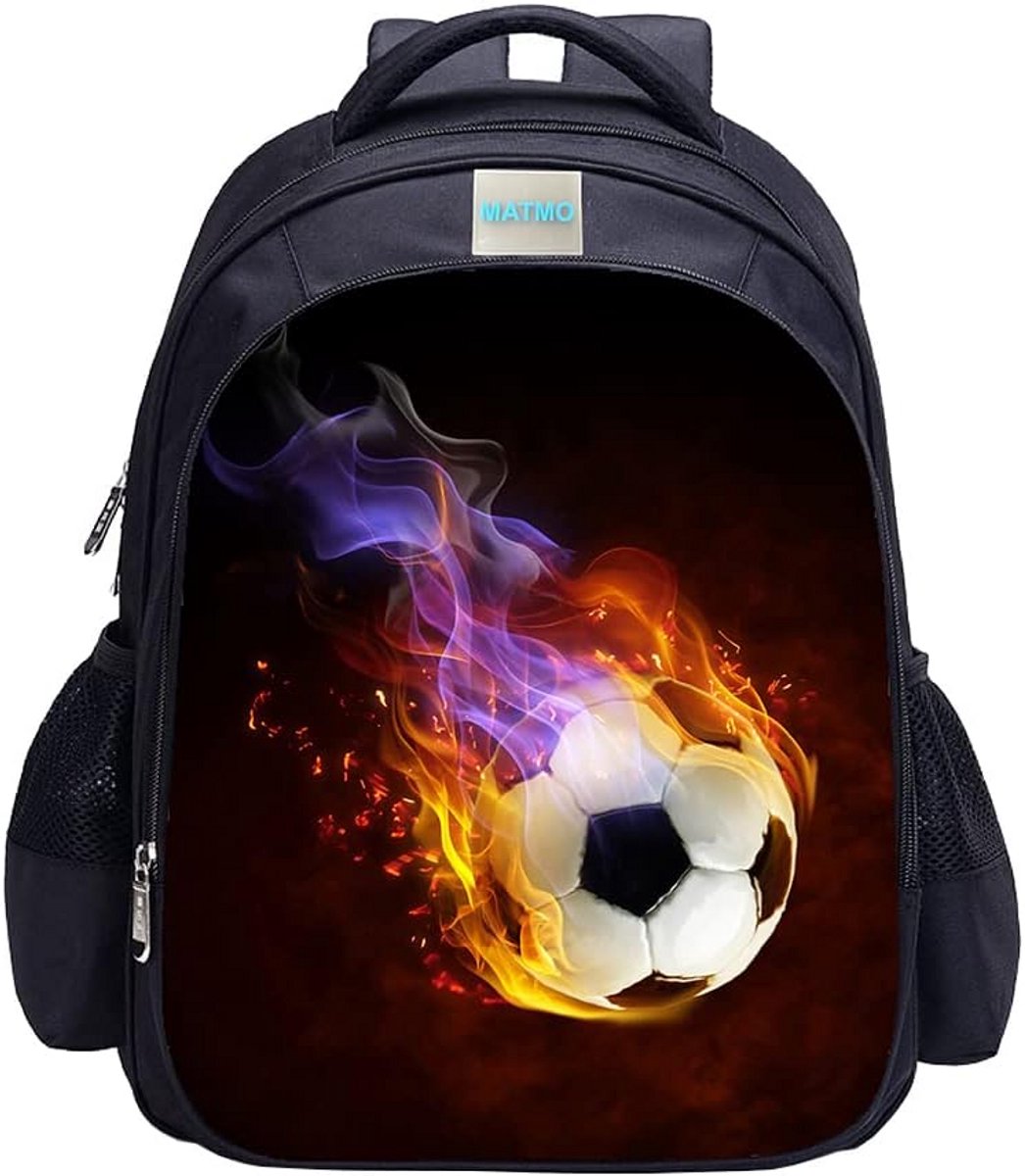 Voetbalrugzak voor jongens met voetbalprint - Coole schooltas voor sportieve kids