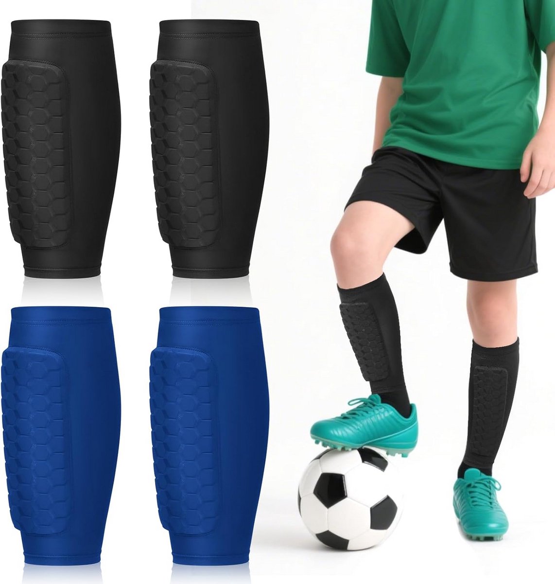 Sport Scheenbeschermers voor Kinderen - Schokbestendige Kuitbescherming voor Voetbal en Skiën