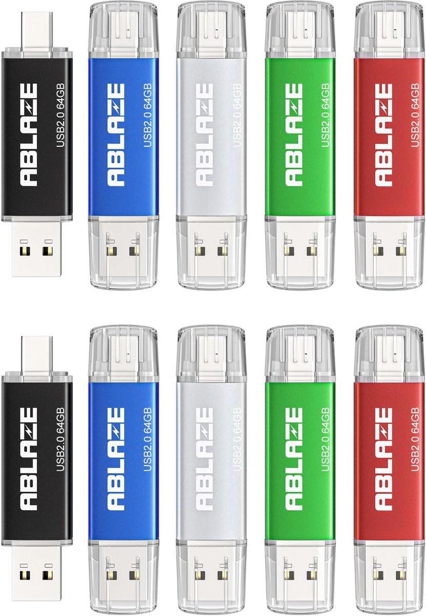 64 GB OTG 2.0 USB-stick voor Type-C Mobiele Telefoons en Laptops