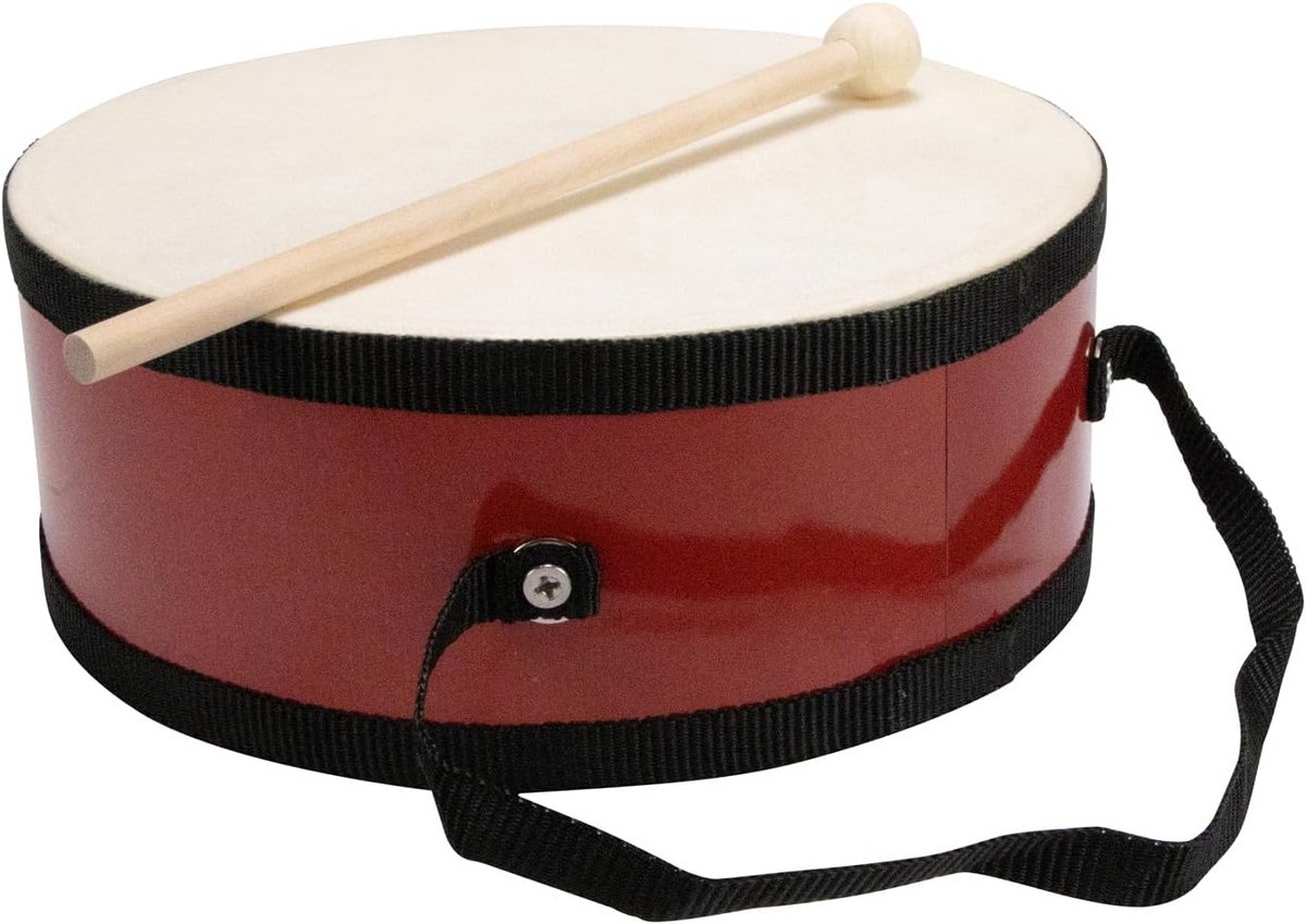 Handtrommel voor Kinderen - Muziekinstrument van Hout met Draagriem - Ø 20 cm
