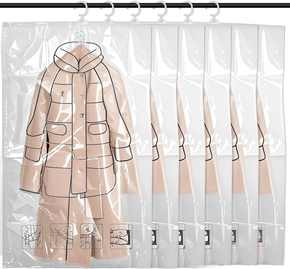 Vacuümzakken voor Kleding - Set van 6 Stuks