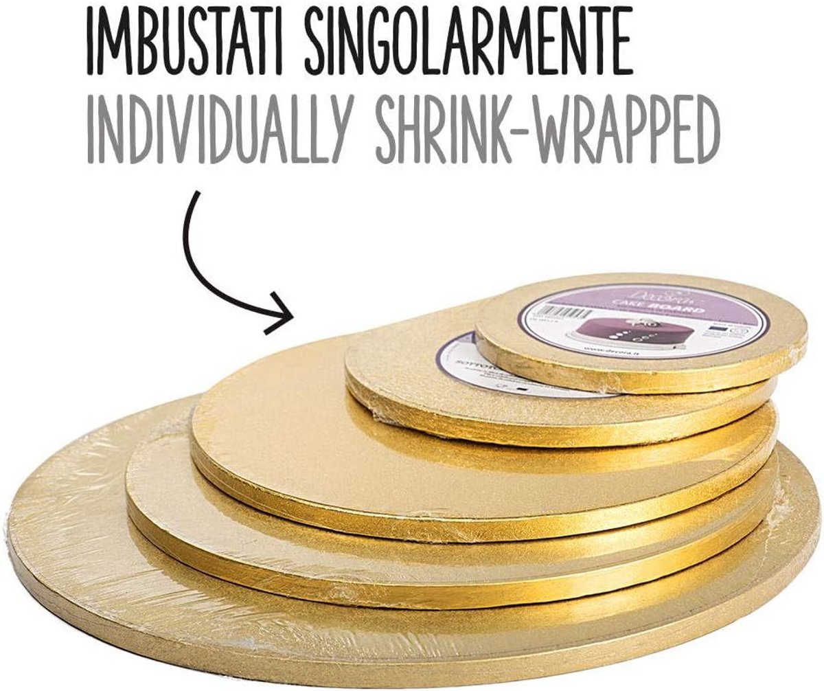Ronde Taartplateau Goud Karton 34 cm - Luxe Gebakstandaard