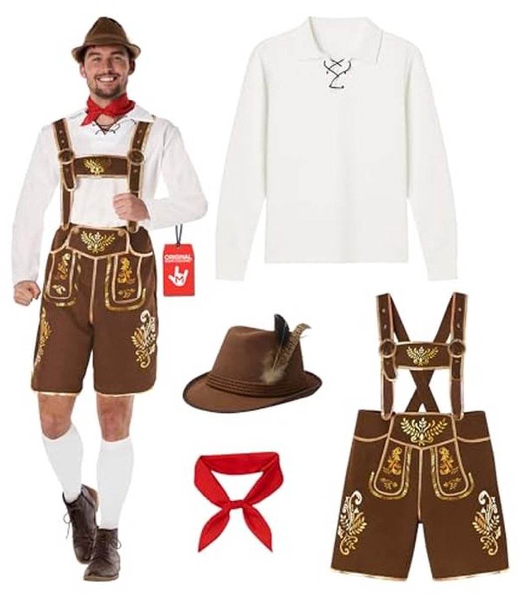 Beiers kostuum voor heren voor Oktoberfest en Beierse feesten in M, L, XL, XXL