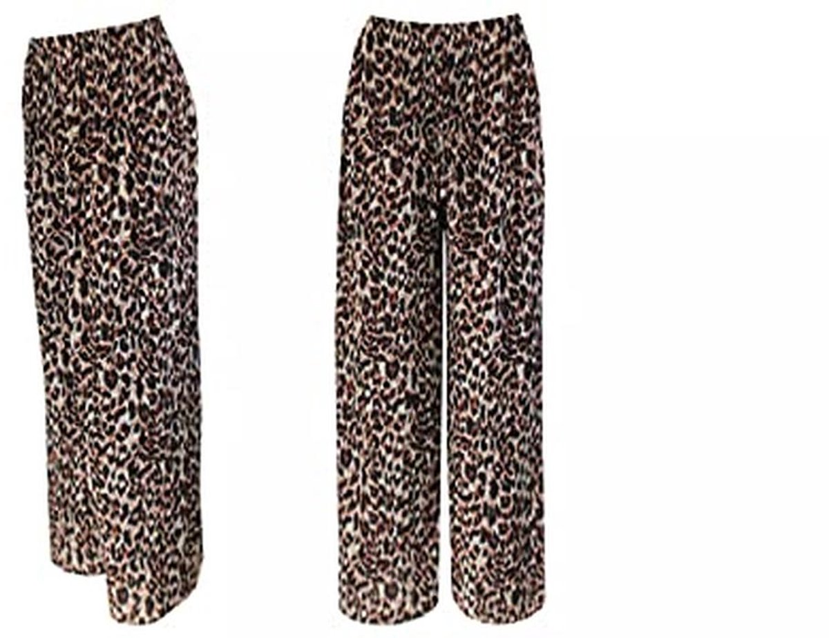 Dames Palazzo Broek met Dierenprint
