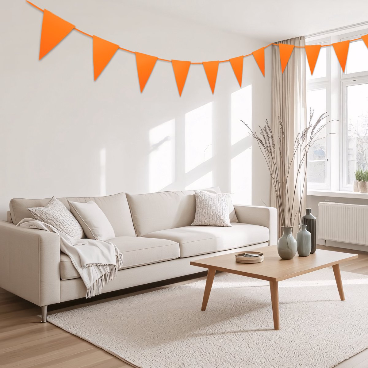 BTH - Slingers - Oranje - Slingers Verjaardag - Vlaggenlijn - Verjaardag Versiering - EK WK - Vlaggetjes - Decoratie — afbeelding 6
