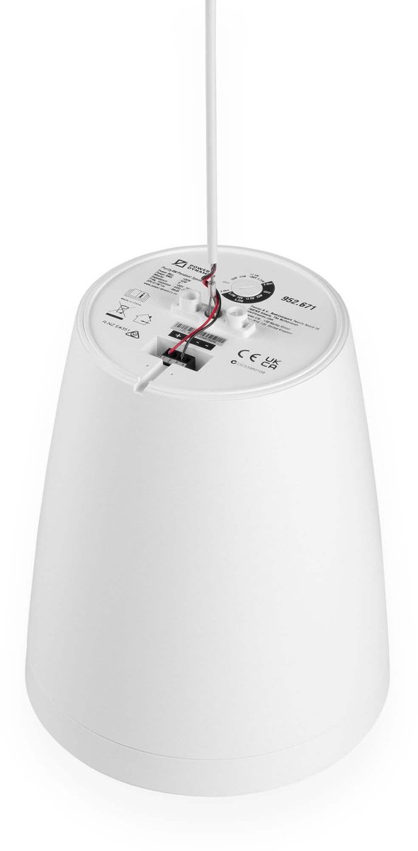 Power Dynamics Purity8W - Premium 2-weg hangluidspreker - Pendel speaker 100V - 8 Inch - Wit — afbeelding 3