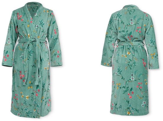 Pip Studio Les Fleurs Badjas - Groen - XXL