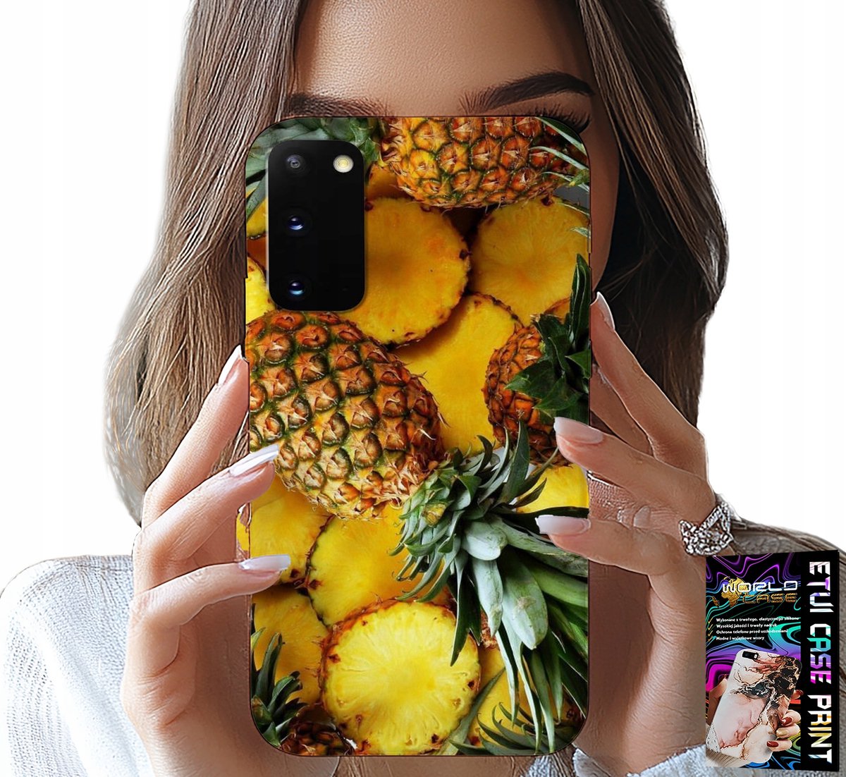 HOESJE VOOR SAMSUNG GALAXY S20 - ANANAS FRUIT HOESJE + FILM