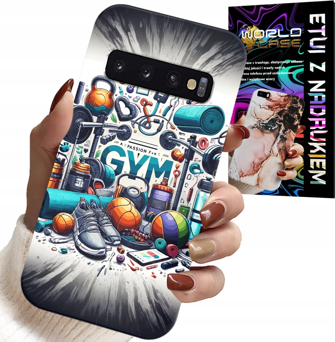 HOESJE VOOR SAMSUNG GALAXY S10 PLUS - SPORTHOESJE VOOR DE GYM FITNESS + FOLIE