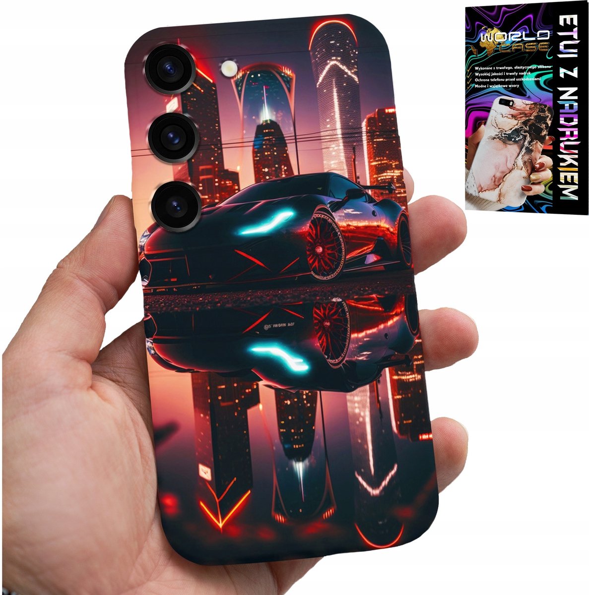 HOESJE VOOR SAMSUNG GALAXY S23 PLUS - CARS FAN, PATRONEN VOOR MANNEN + FILM