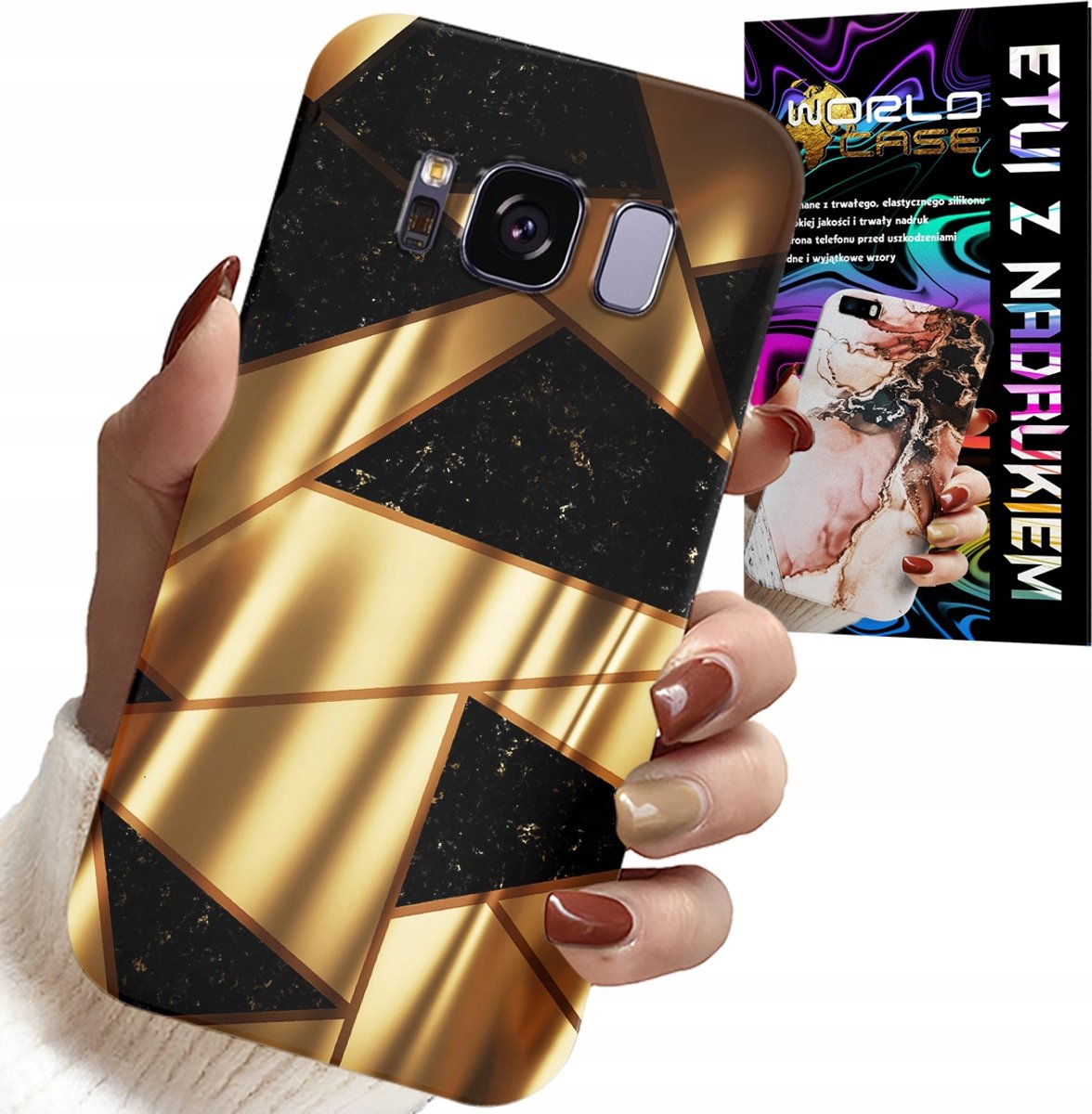HOESJE VOOR SAMSUNG GALAXY S8 - ELEGANT GOUDEN PATROON + HYDRO FILM