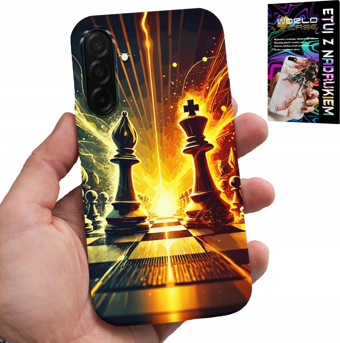 HOESJE VOOR SAMSUNG GALAXY A56 5G - SCHAAKBORD, VOOR SCHAATPIONNEN