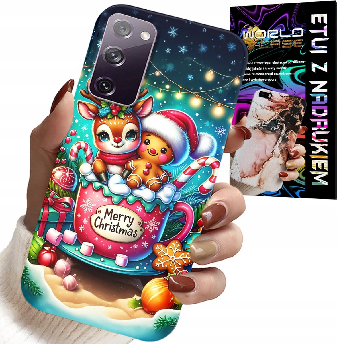 HOESJE VOOR SAMSUNG GALAXY S20 FE - RENDIER MET PEPERKOEK VROLIJK KERSTFEEST