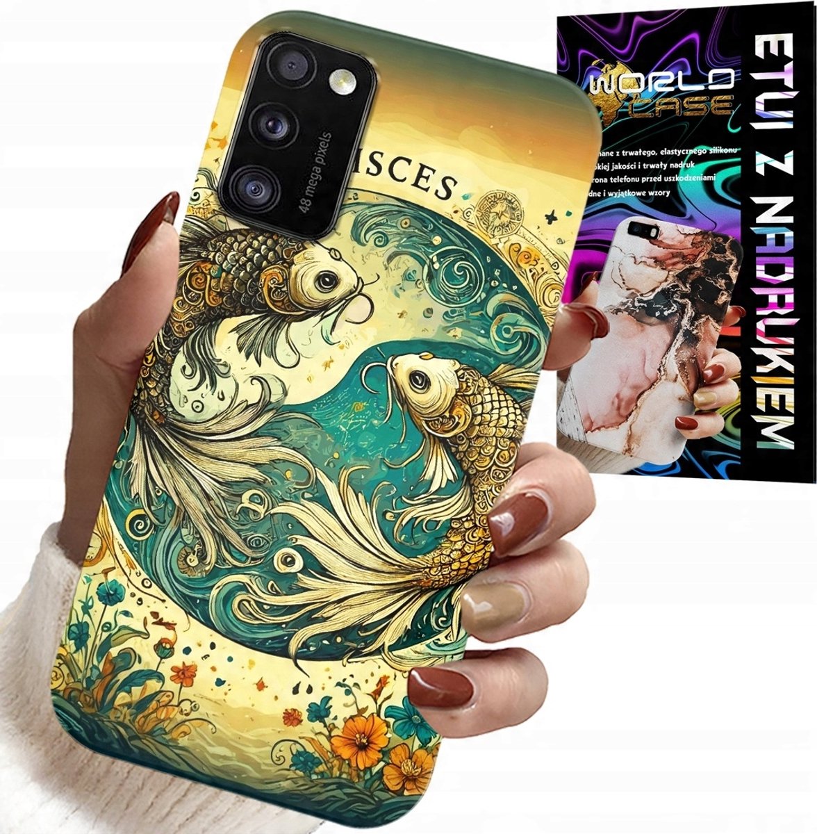 HOESJE VOOR SAMSUNG GALAXY A41 - STERRENBEELD, VISSEN ASTRONOMIE + FOLIE