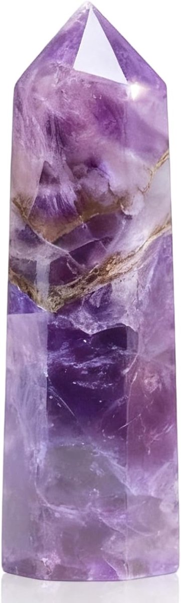 Kristallen Staaf - Edelsteen Toren - Meditatie Decoratie - Zeshoekige Vorm - 15cm Lengte