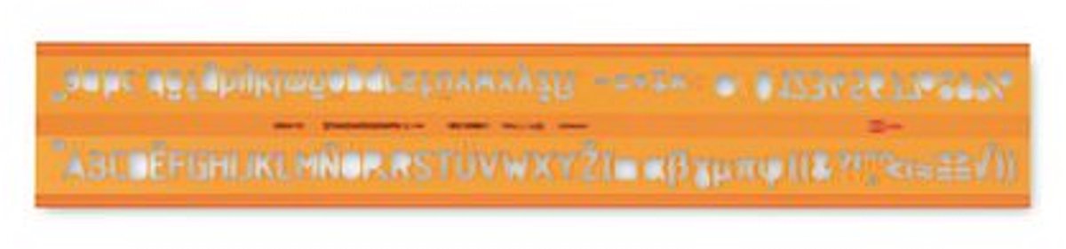 Lettersjabloon Standardgraph H-profiel middelschrift type B 10mm