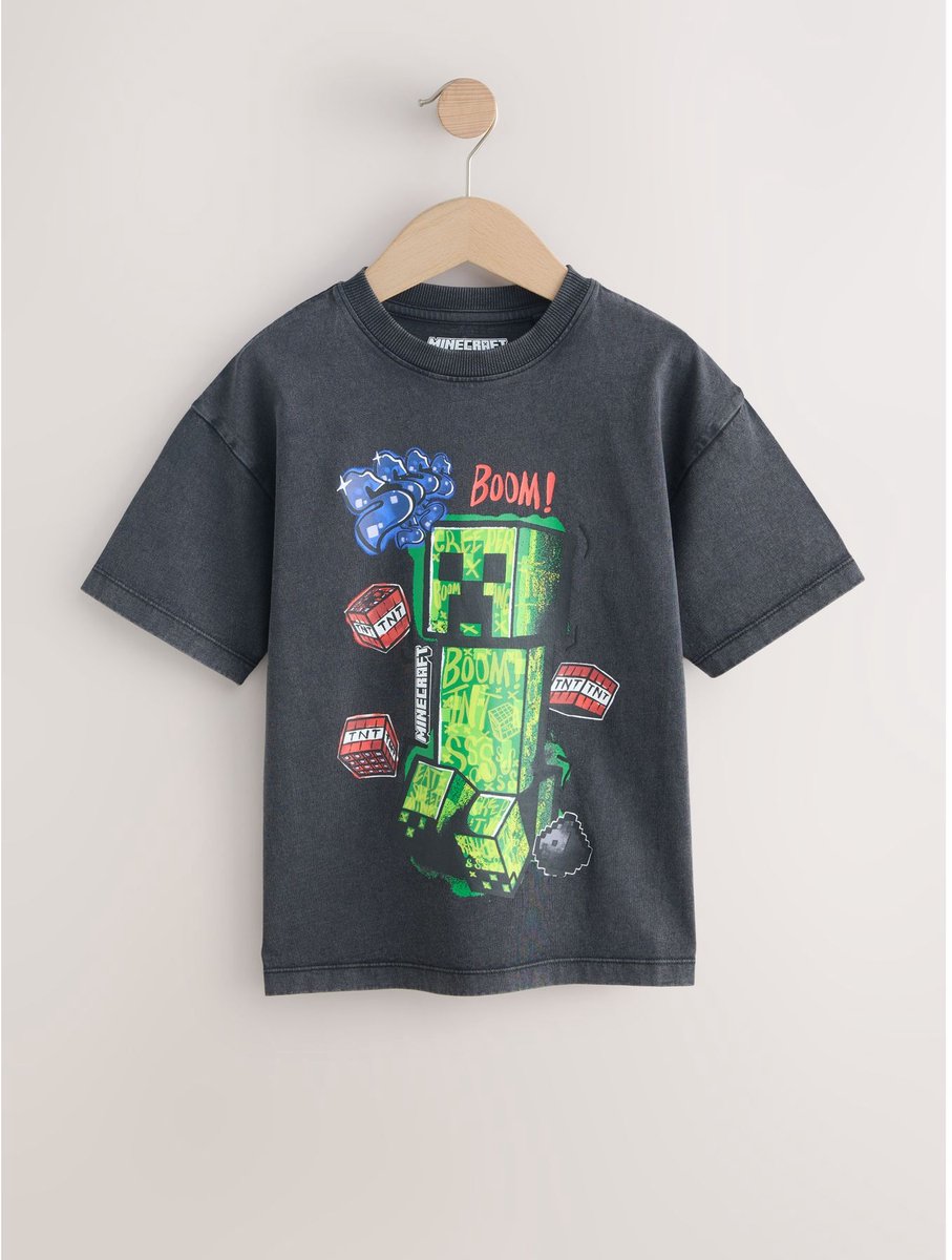 Next - Jongens - Minecraft T-shirt - Grijs
