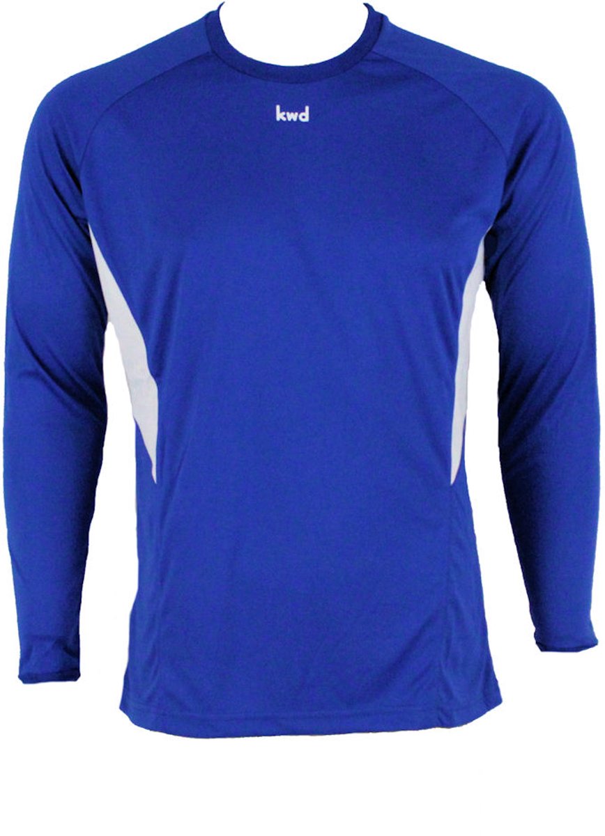 KWD Sportshirt Bueno lm, mt XL, kobaltblauw/wit