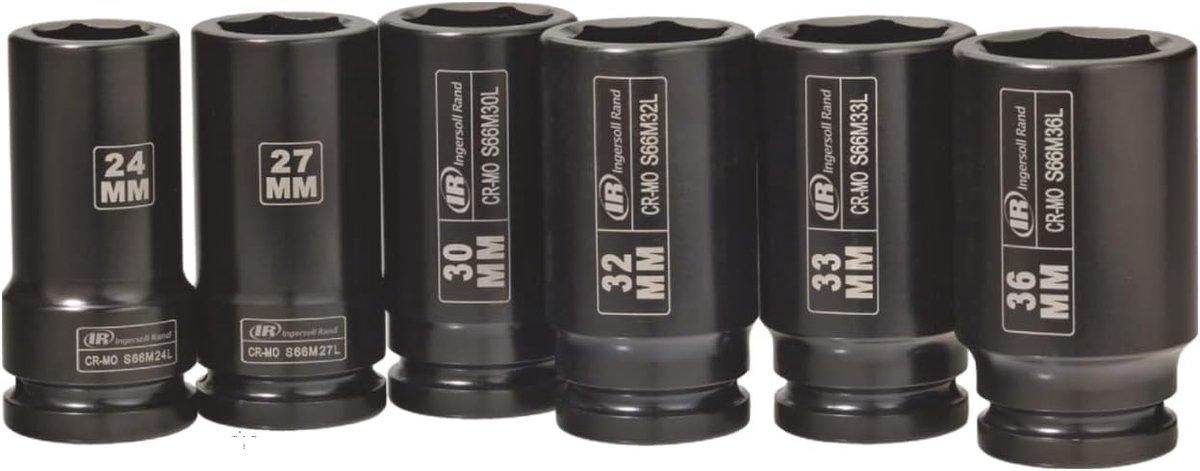 Dopsleutelset Slagvast - Universele Metrische - Aanhalen Losdraaien - Chroom Vanadium Staal - 3/4 Inch Vierkant