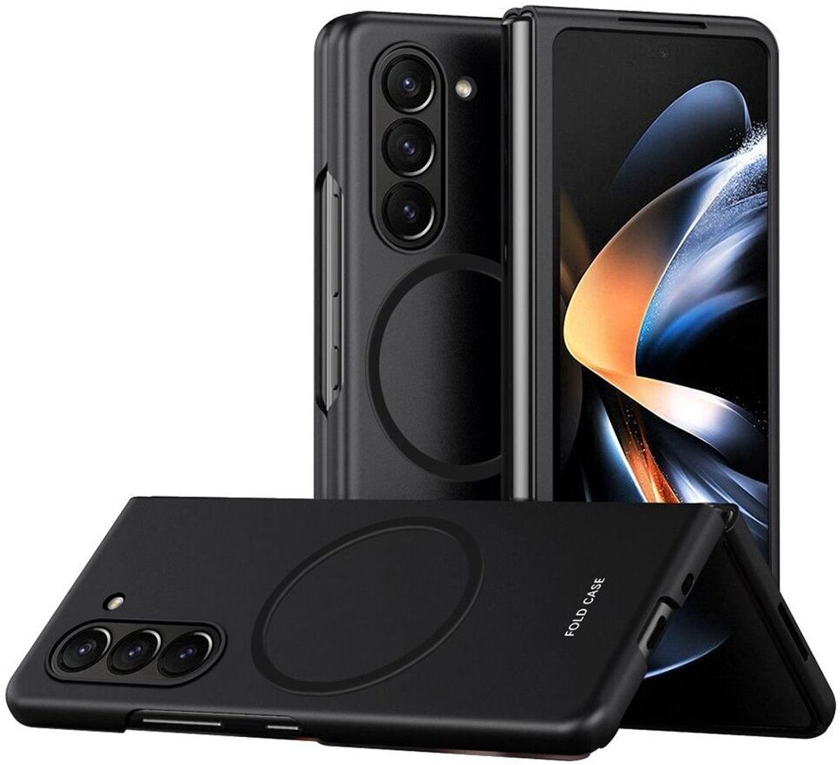 Hoesje met MagSafe Back Cover Case Zwart Geschikt voor Samsung Galaxy Z Fold 5