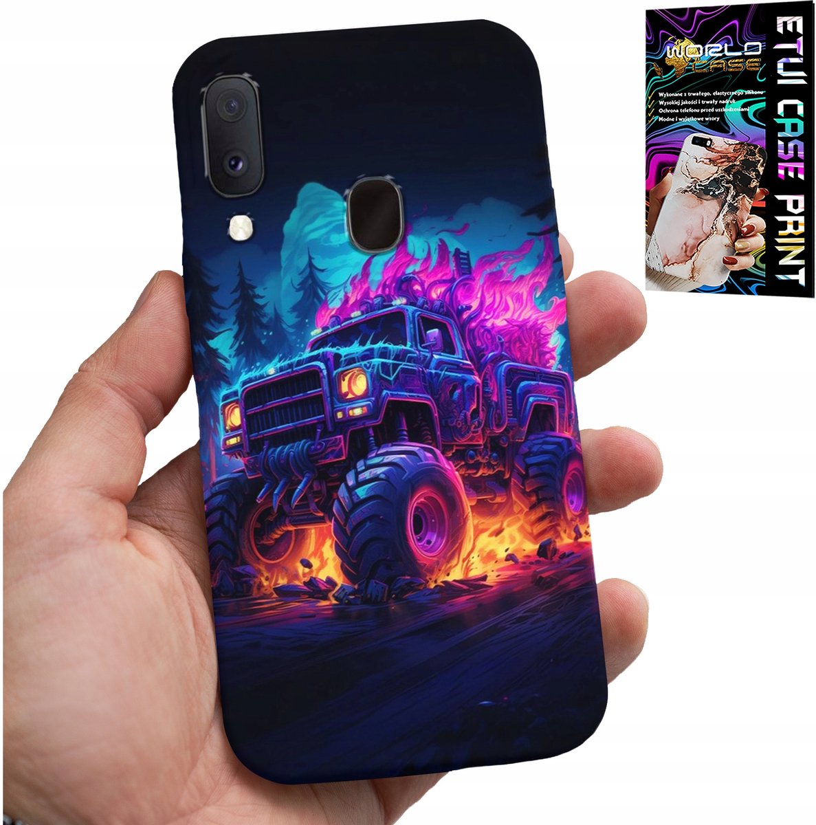 HOESJE VOOR SAMSUNG GALAXY A20E - MONSTERTRUCK MEGA TRUCK PATRONEN