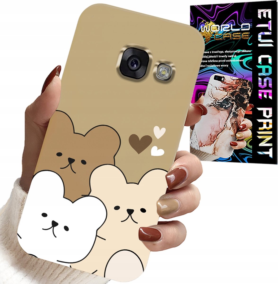 HOESJE VOOR SAMSUNG A5 2017 - TEDDYBEER, TEDDYBEERPATRONEN VOOR DE ALLERJKERS
