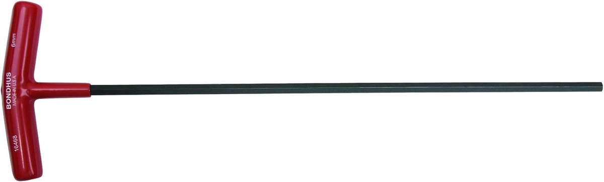 Inbussleutel T-greep - Zeskant sleutel - Vastzetten schroeven - Ergonomische handgreep - 4 mm lengte 356mm - Meerkleurig