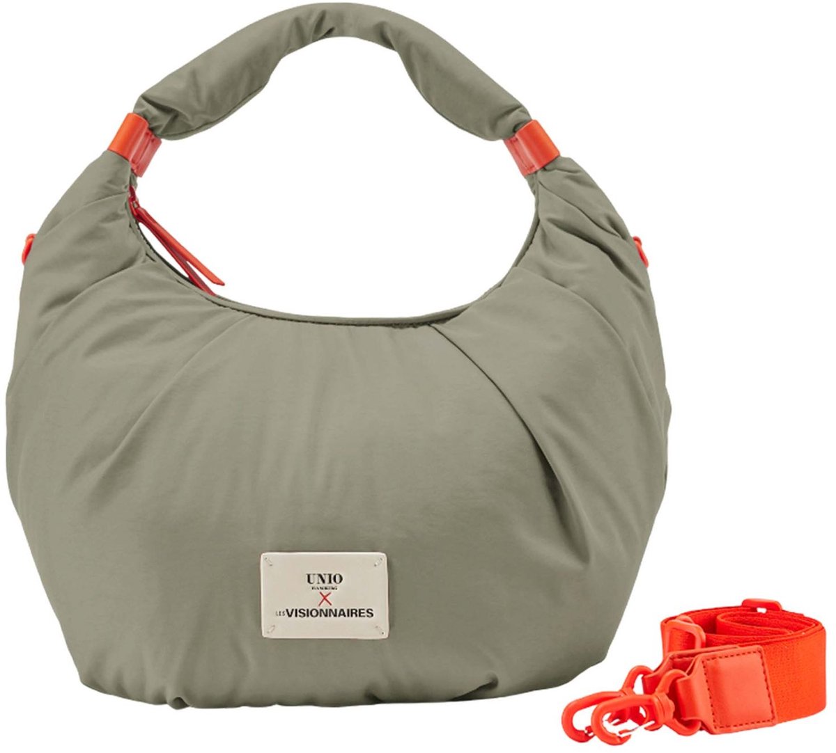 Unio Hamburg x Les Visionnaires schoudertas Puffy Unio Kitzbuehel Tea Green kaki