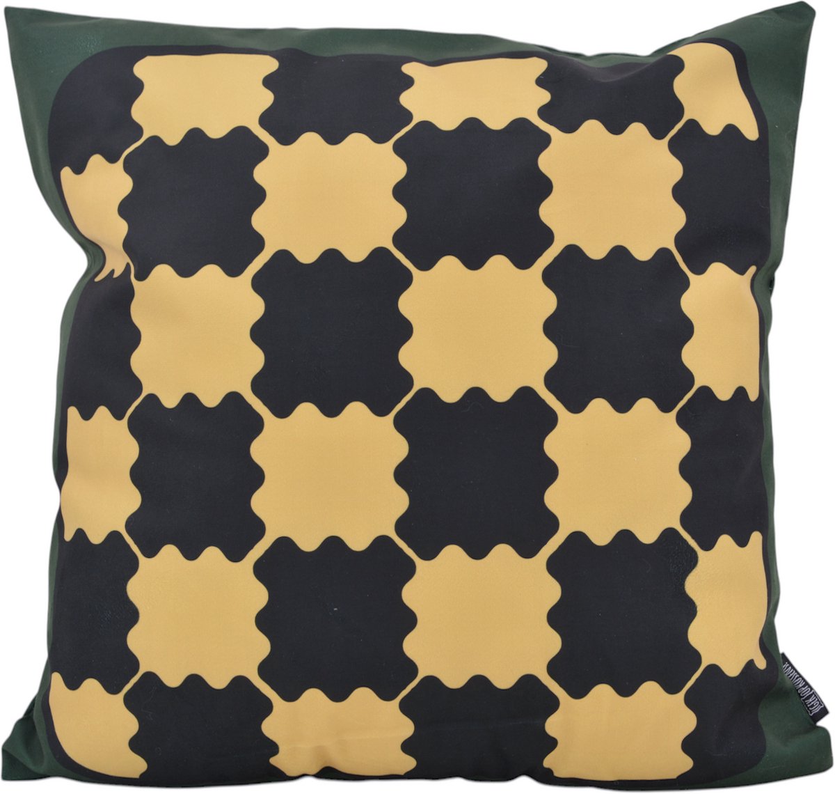 Gek op Kussens! Sierkussen Falling For Retro | 45 x 45 cm | Katoen/Polyester donkergroen