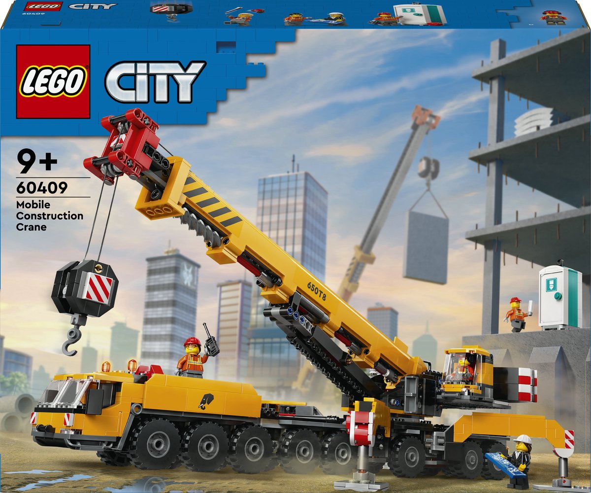 LEGO City Gele mobiele bouwkraan speelgoedset 60409