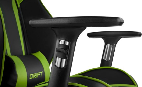 Professionele Gaming Stoel Groen/Zwart - Verstelbaar, Kantelbaar en Ergonomisch van Merkloos — afbeelding 2