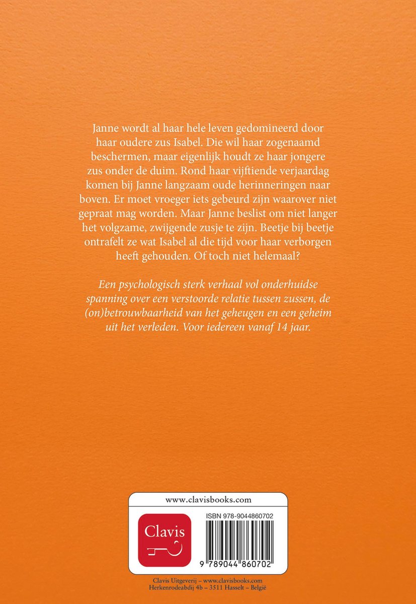 Wat mijn zus zegt - back cover