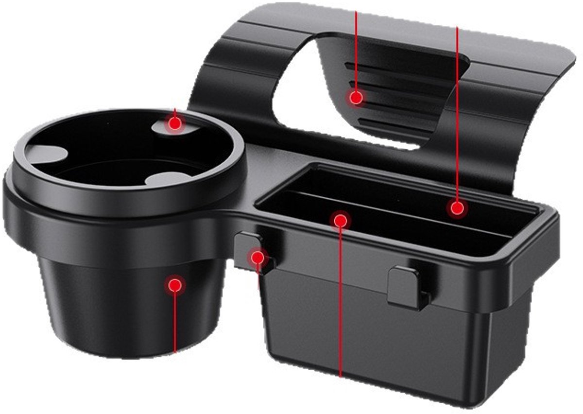 Extra hangende bekerhouders voor drankjes/koffie in deuren en ramen met opbergvak | Auto-accessoires voor vrachtwageninterieur (2 stuks)