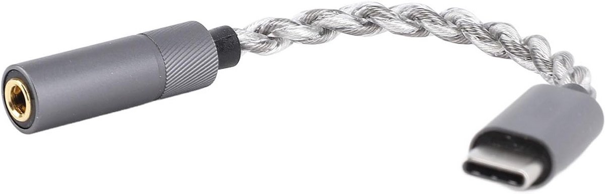 USB-C naar 4.4mm Koptelefoon Adapter Kabel met Hoge Resolutie Audio Chip