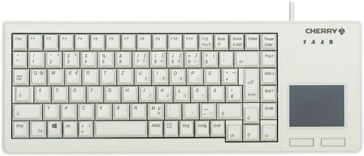 Compact Touchball Toetsenbord met Geïntegreerde Touchpad en Duitse QWERTZ-indeling