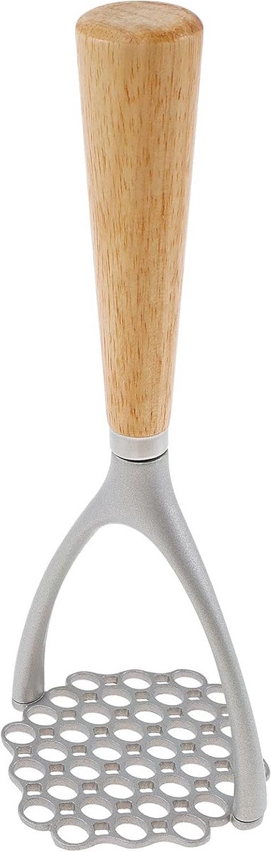 Robuuste Aardappelstamper van Aluminium met Houten Handvat voor Puree en Groenten