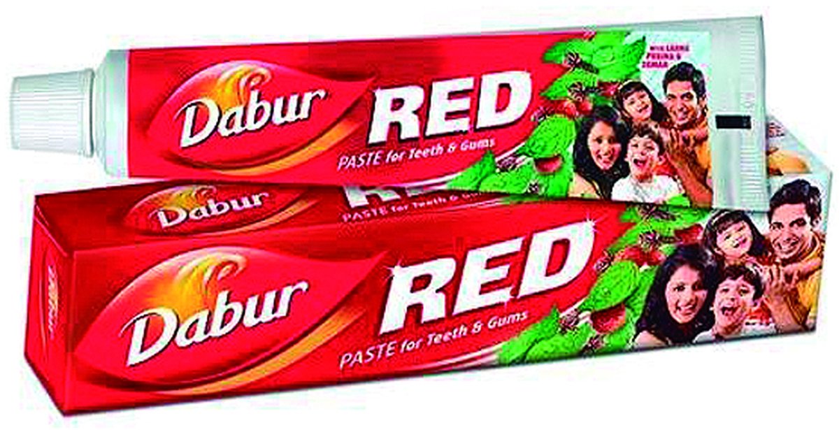 Dabur Red Paste Tandpasta 100g - met Kruidnagel Pudina & Kamfer voor Frisse Adem en Tandverzorging Bestrijdt Tandpijn Caries en Tandvleesproblemen