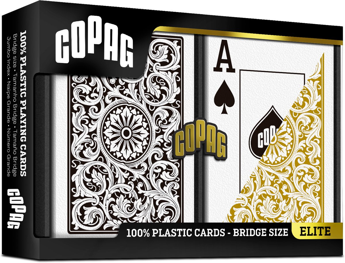 COPAG® Double Deck Black & Gold 1546 Jumbo Elite