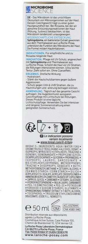 La Roche-Posay Toleriane Rosaliac AR SPF30 hydraterende dagcreme 50ml - helpt roodheid verminderen