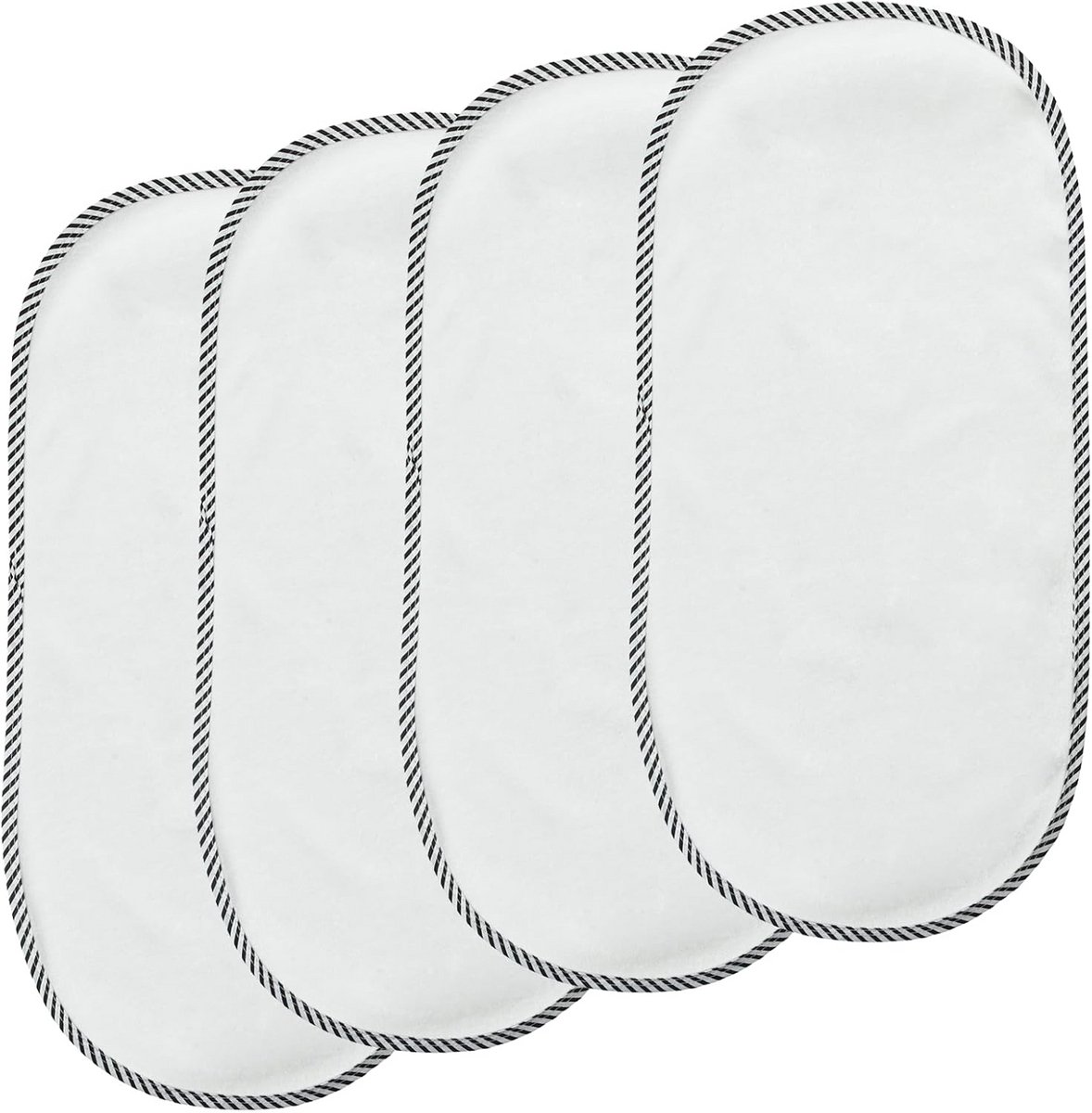 Verschoningsmatje - 4 Stuks - Luiermatje - 60 X 30 Cm - Verschoonmat - Voor Onderweg - Opvouwbaar - Raagbaar Verschoonmatje - Herbruikbaar En Wasbaar - Verschoningsmatje Voor Onderweg-Verschoningskussen - Wit