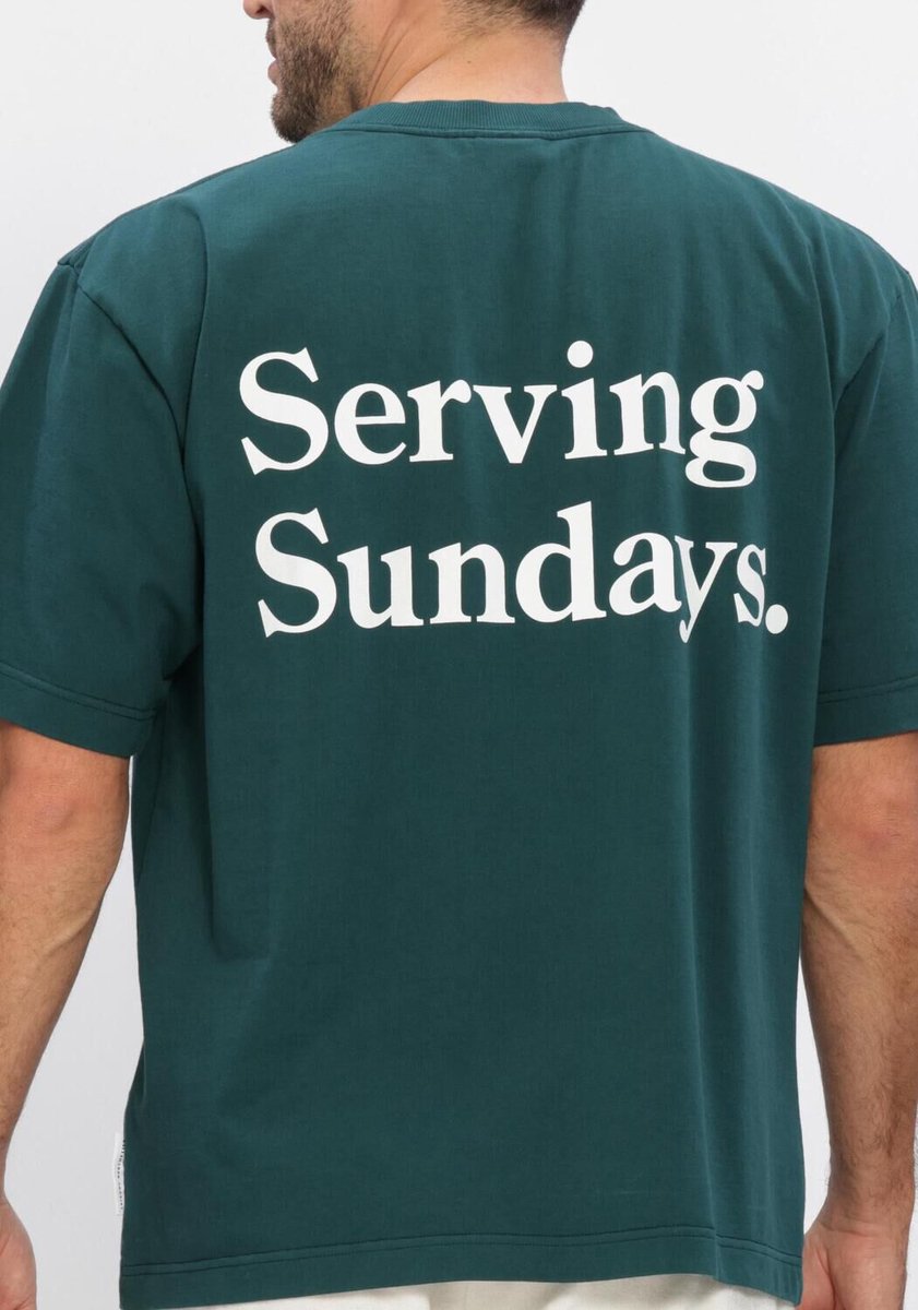 POCKIES Sundays Tee Polo's & T-shirts Heren - Polo shirt - Donkergroen - Maat L