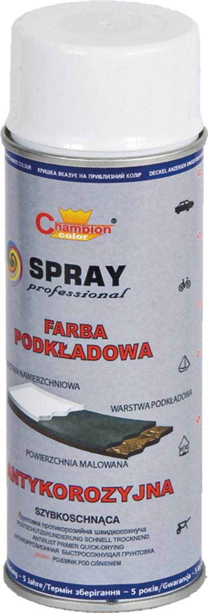 AGTECH - Grondverf Spray - 400 ml - Wit - Nieuw