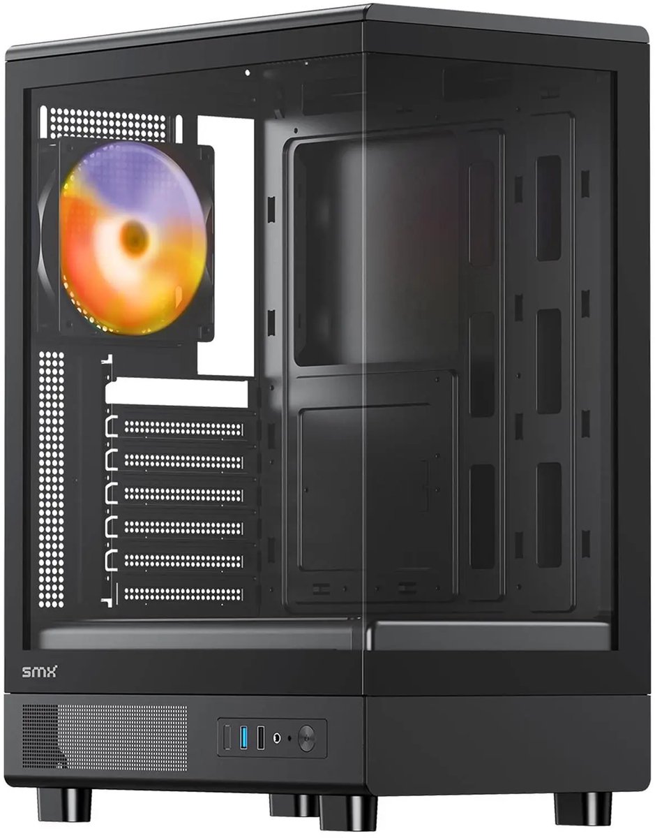 SMX Core - Mid Tower Behuizing ATX Tempered Glass Zwart