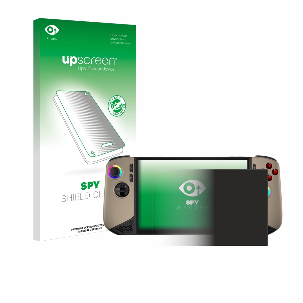 upscreen - privacy screenprotector voor MSI Claw 8 AI+ - Folie Beschermfolie Blauwlichtfilter