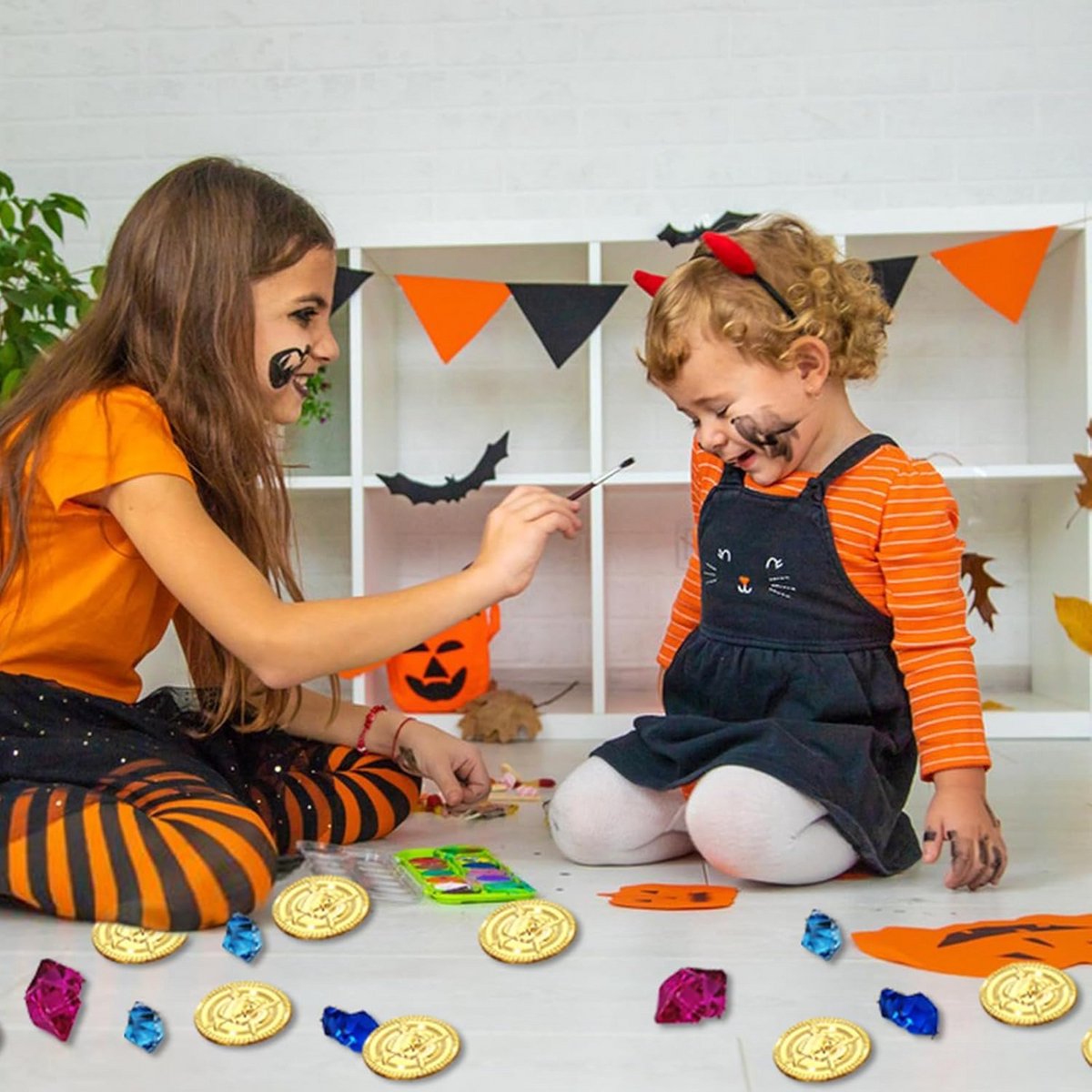 Grote Set Piratenschat: 300 Goudmunten en Edelstenen voor Kinderfeestjes en Schatzoeken