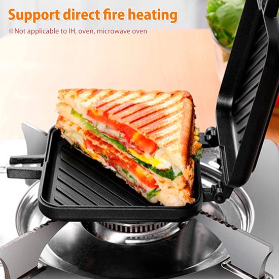 Camping toastie maker voor gasstel dubbelzijdig anti-aanbak van Merkloos — afbeelding 4