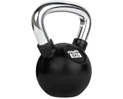VirtuFit VirtuFit Kettlebell - Rubber/Chroom - 10 kg - Zwart - Sport Gewicht - Duurzaam Design - Ergonomische Handgreep - Geschikt voor CrossFit & Fitness - Conditietraining