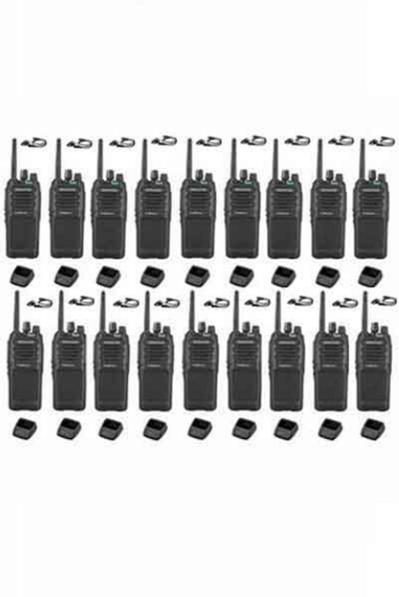 Set van 18 Kenwood TK-3701D met d-shape oortje en tafellader